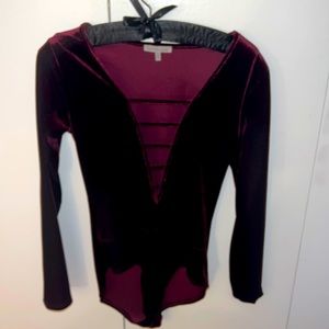 Velvet body suit